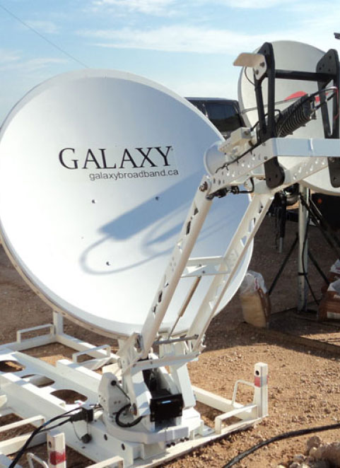 Galaxy broadband satellite dish